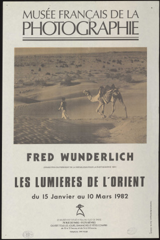 BIEVRES. - Exposition Fred Wunderlich : les lumières de l'Orient, Musée français de la photographie, 15 janvier-10 mars 1982. 