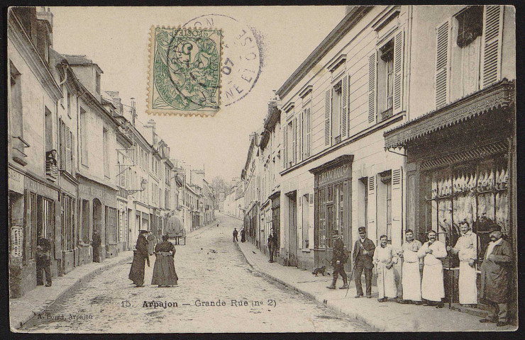 Arpajon.- Grande rue (30 mai 1907). 