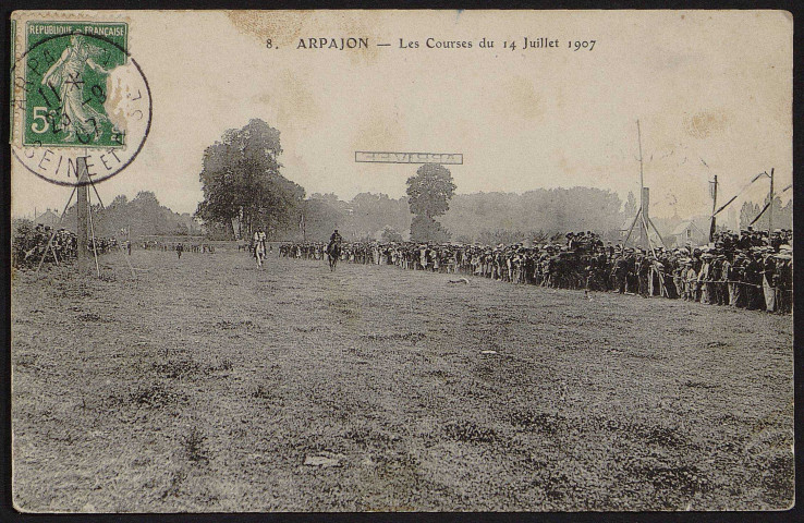 Arpajon.- Les courses du 14 juillet 1907 (25 septembre 1907). 