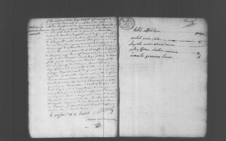 CROSNE. Naissances, mariages, décès : registre d'état civil (an XI-1814). 