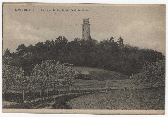 LINAS. - La tour de Montlhéry (vue de Linas), Bouchetal. 