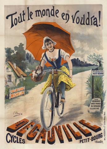 EVRY, CORBEIL-ESSONNES. - Tout le monde en voudra, Decauville, cycles Petit-Bourg, 1910, En toilé. 