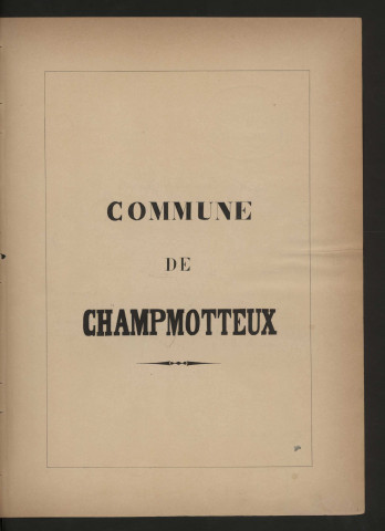 CHAMPMOTTEUX (1899). 11 vues de microfilm 35 mm en bandes de 5 vues. 
