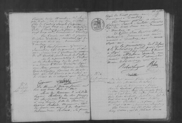 DOURDAN. Naissances, mariages, décès : registre d'état civil (1838-1839). 