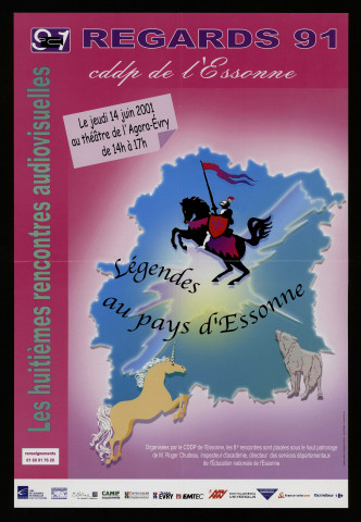 EVRY. - 8ème rencontres audiovisuelles : légendes au pays d'Essonne, théâtre de l'Agora, 14 juin 2001. 