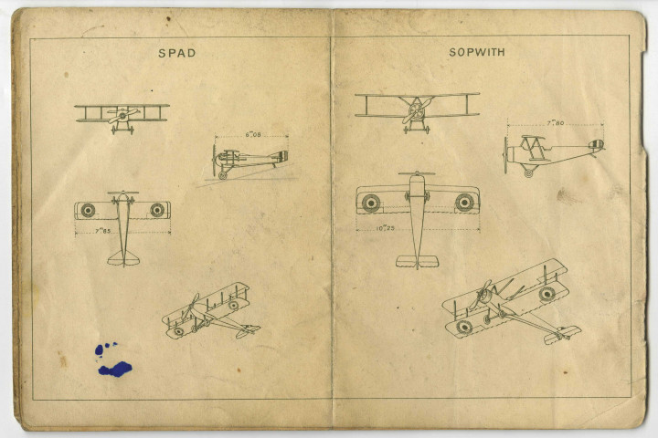 Silhouettes d'avions français, alliés et allemands, VIIIe Armée, DCA - brochure, s. d.