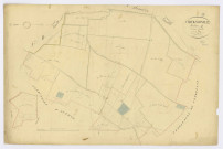 CHATIGNONVILLE. - Section A - Village (le), 2, ech. 1/2500, coul., aquarelle, papier, 68x100 (1828). 