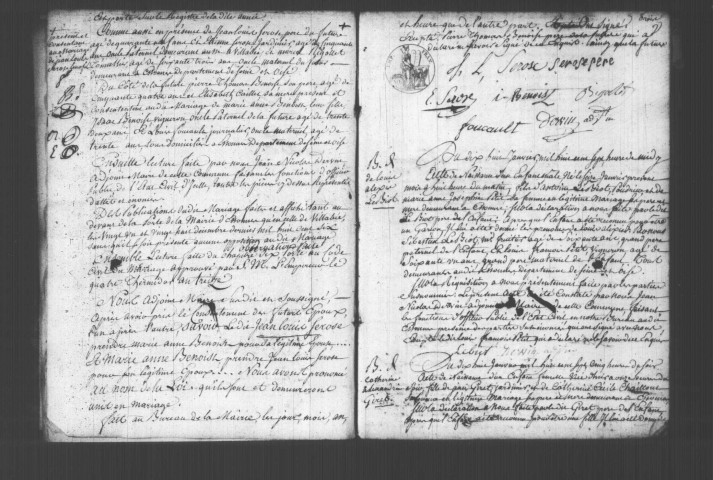 ESSONNES. Naissances, mariages, décès : registre d'état civil (1807-1812). 