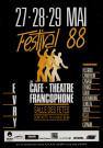 EVRY. - Festival du café-théâtre francophone, Salle des fêtes, 27 mai-29 mai 1988. 