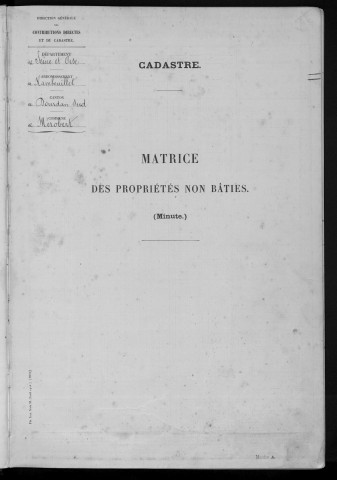 MEROBERT. - Matrice des propriétés bâties : folios 1 à 492 [cadastre rénové en 1938]. 
