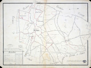 BURES. - Plans d'intendance. Plan noir et blanc, dressé par SCHMID, Ech. 1/100 perches, Dim. 55 x 45 cm. 