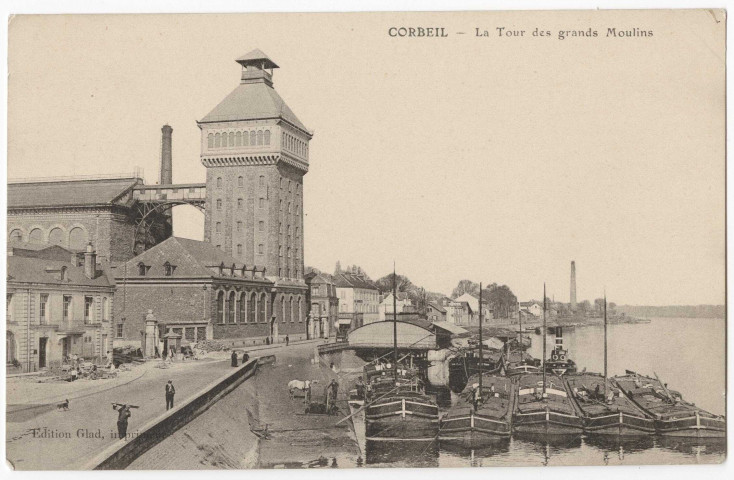 CORBEIL-ESSONNES. - La tour des grands moulins, Glad, cote négatif 9A96c. 