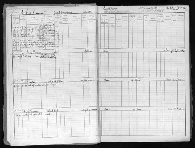 Conservation des hypothèques de CORBEIL. - Répertoire des formalités hypothécaires, volume n° 638 : A-Z (registre ouvert en 1943). 