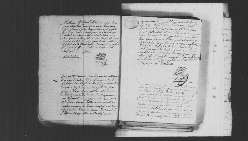 BOURAY-SUR-JUINE. Naissances, mariages, décès : registre d'état civil (1802-1817). 