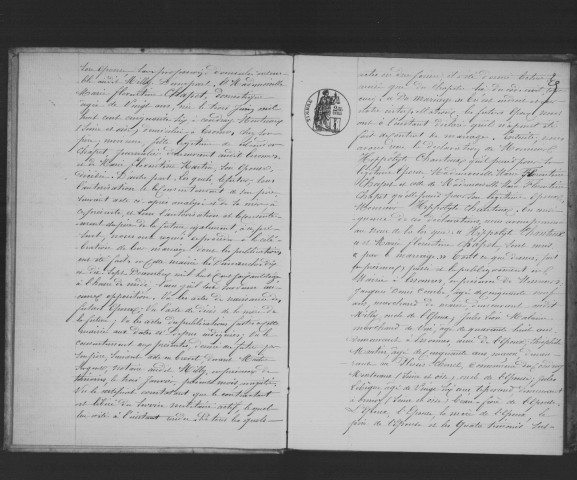 ESSONNES. Mariages : registre d'état civil (1877). 