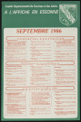 EVRY.- A l'affiche en Essonne : programme culturel, Comité départemental du tourisme et des loisirs, septembre 1986. 