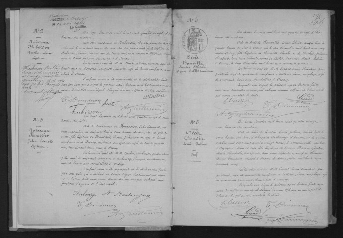 ORSAY. Naissances, mariages, décès : registre d'état civil (1880-1886). 