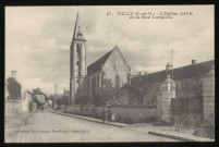 MILLY-LA-FORET. - L'église et la rue Langlois. Editeur Seine-et-Oise artistique et pittoresque. Collection Paul Allorge, 1915. 