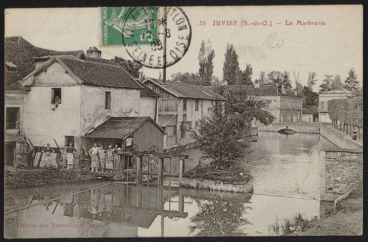 JUVISY-SUR-ORGE.- La marbrerie (17 août 1909).