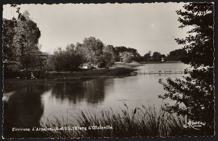 OLLAINVILLE.- L'étang (10 septembre 1954).