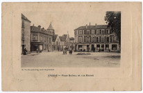 CROSNE. - Place Boileau et rue Masset, Ricquebourg, 1917, 7 lignes, ad., sépia. 