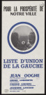 SAINTE-GENEVIEVE-DES-BOIS. - Pour la prospérité de notre commune, liste d'Union de la gauche (1973). 