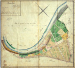 COUDRAY (LE). - Plans d'intendance. Plan, Ech. 1/300 perches, Dim. 60 x 55 cm, [fin XVIIIe siècle]. 