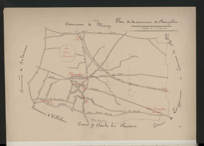 CHAMPLAN. - Monographie communale [1899] : 3 bandes, 14 vues. 