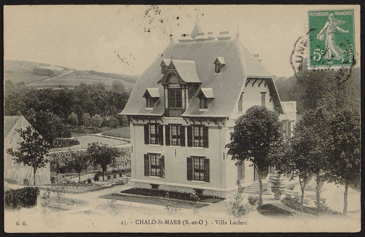 Châlo-Saint-Mars.- Villa Leclerc (4 août 1911). 