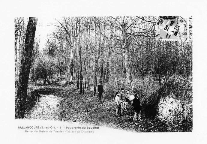Poudrerie du Bouchet.- Reste des ruines de l'ancien château de Duquesne à Ballancourt, (reproduction d'une carte postale ancienne).