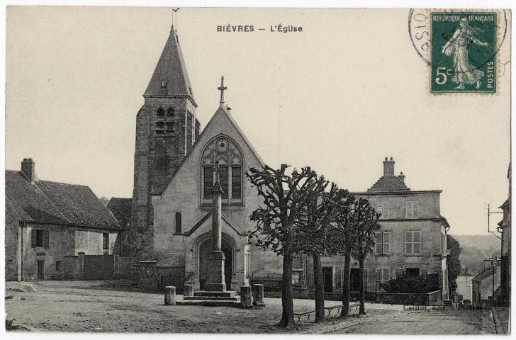 BIEVRES. - L'église, Caillot, 1907, 5 c, ad. 