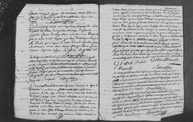 CHALO-SAINT-MARS. Paroisse Saint-Médard : Baptêmes, mariages, sépultures : registre paroissial (1766-1790). 