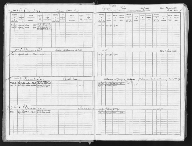 Conservation des hypothèques de CORBEIL. - Répertoire des formalités hypothécaires, volume n° 538 : A-Z (registre ouvert vers 1920). 