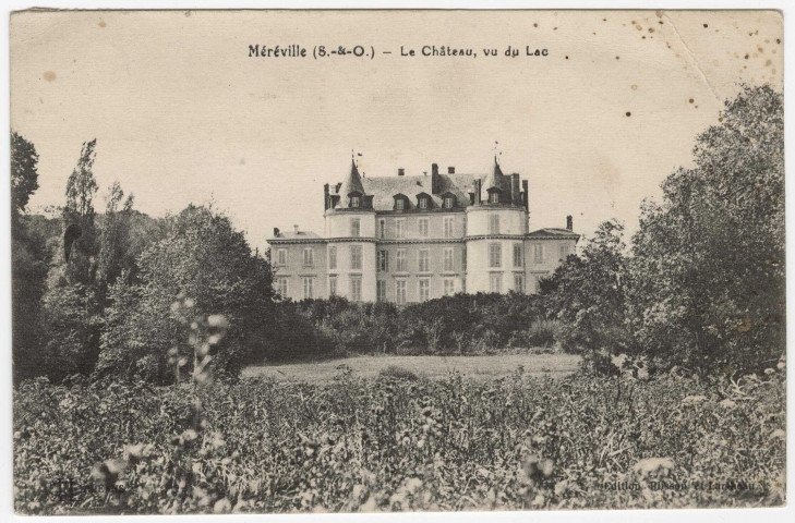 MEREVILLE. - Le château [Editeur Lenormand, 1925, 4 timbres à 5 centimes]. 
