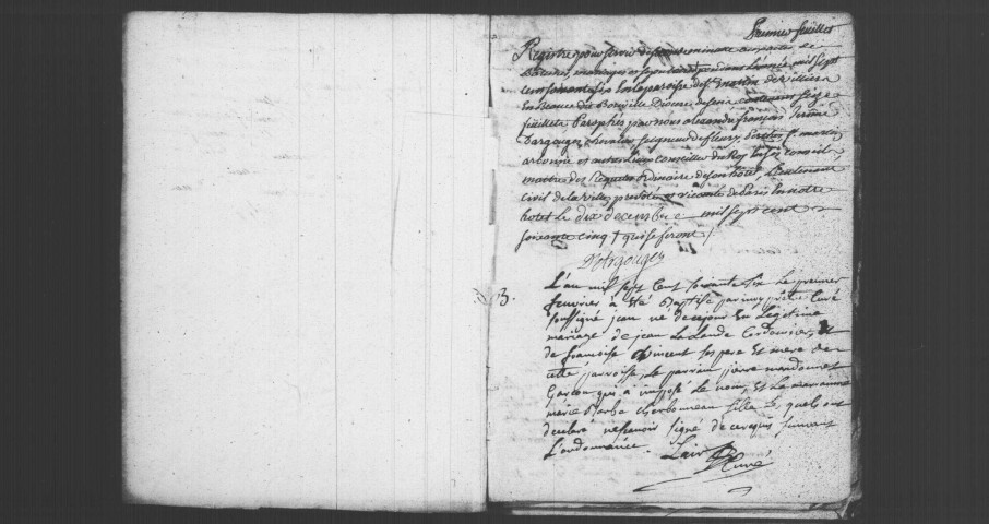 BOUVILLE. Paroisse Saint-Martin : Baptêmes, mariages, sépultures : registre paroissial (1766-an II). [B.M. (an II), voir 4E330]. 