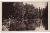 BALLANCOURT-SUR-ESSONNE. - L'Ile-Verte. Les berges de l'Essonne, Duclos, 1934, 13 lignes, sépia. 