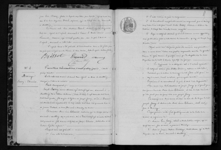 MONTLHERY. Naissances, mariages, décès : registre d'état civil (1862-1866). 