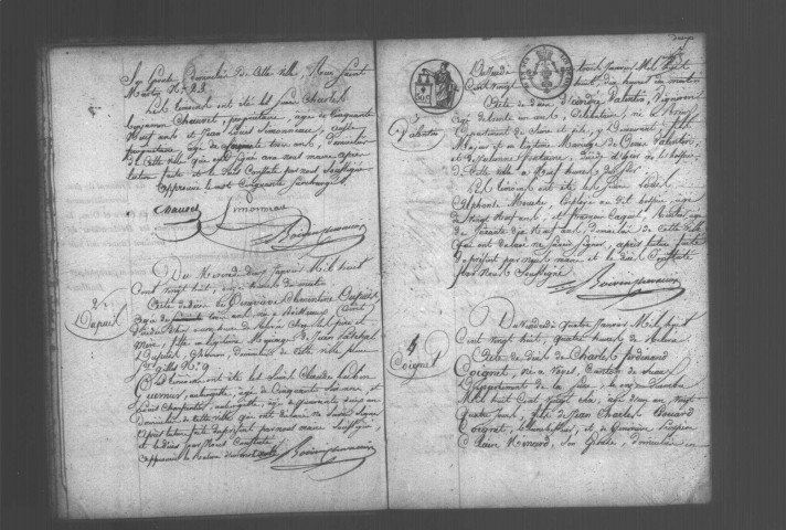 ETAMPES. Décès : registre d'état civil (1828). 