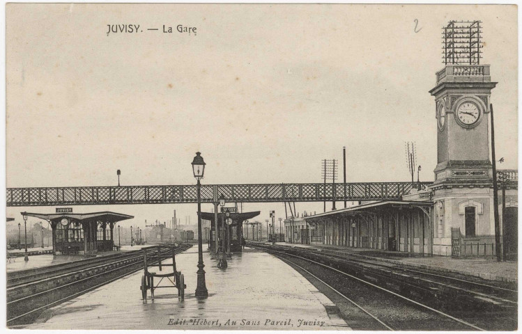 JUVISY-SUR-ORGE. - La gare. Hébert, cl. 17A26d. 