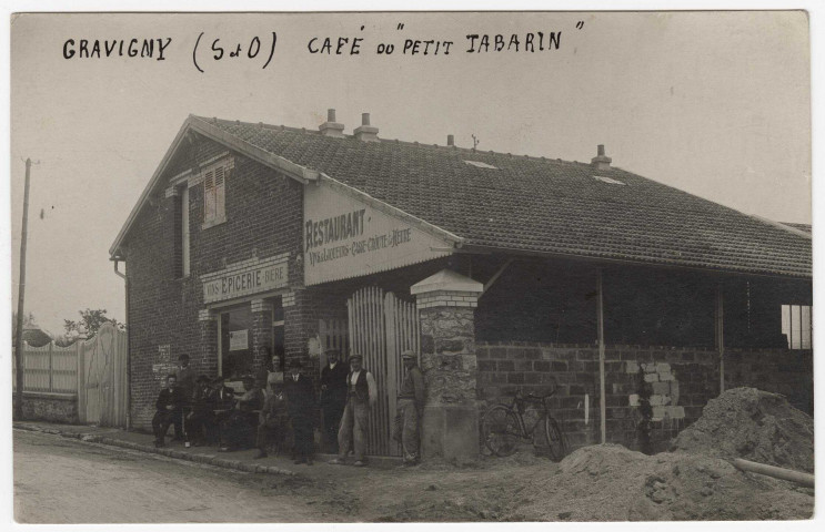 LONGJUMEAU. - Gravigny (Seine-et-Oise). Café "du Petit Tabarin". 3b163/2. 