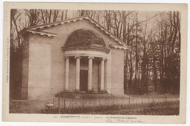 MORIGNY-CHAMPIGNY. - Château de Jeurre, la laiterie dans le parc [Editeur Houzé-Veston, sépia]. 