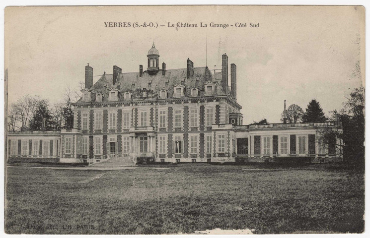 YERRES. - Le château de La Grange, côté sud [timbre à 5 centimes]. 