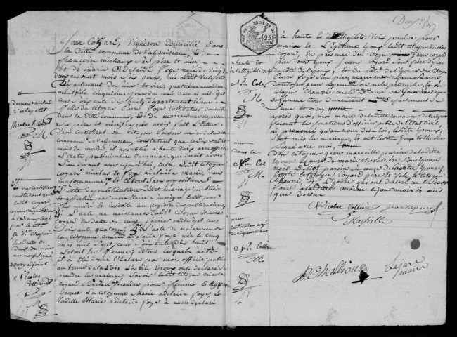 VERT-LE-PETIT. Naissances, mariages, décès : registre d'état civil (an IX-1810). 