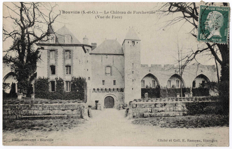 BOUVILLE. - Château de Farcheville, Ronceret, Rameau, 1924, 2 lignes, 10 c, ad. 