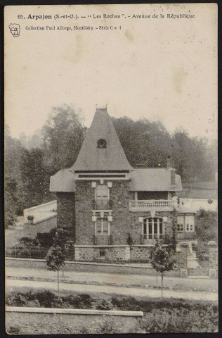 Arpajon.- Les Roches, maison individuelle, avenue de la République (9 septembre 1916). 