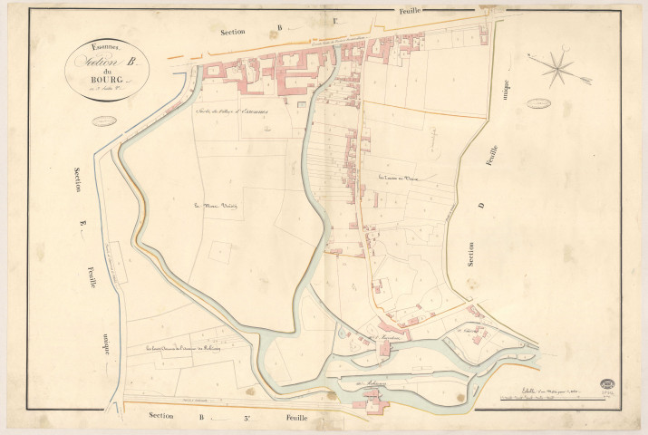 ESSONNES. - Section B : Bourg (le), 3e feuille.