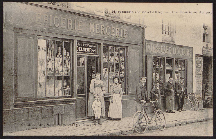 MARCOUSSIS.- Une boutique du pays, 1906.