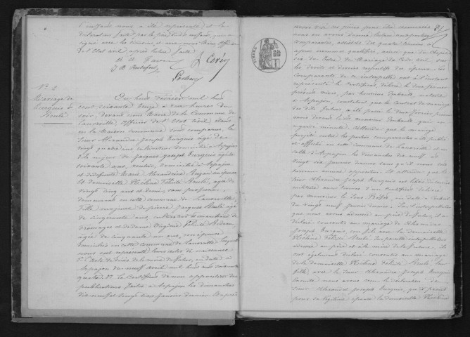 NORVILLE (LA). Naissances, mariages, décès : registre d'état civil (1873-1882). 