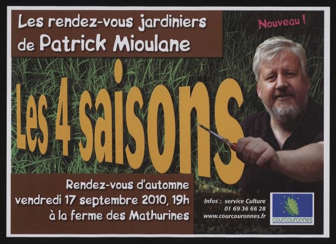 COURCOURONNES.- Les rendez-vous jardiniers de Patrick Mioulane. Les 4 saisons, Ferme des Mathurines, 17 septembre 2010. 