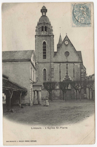 LIMOURS-EN-HUREPOIX. - L'église Saint-Pierre. 3 mots, 5 c, ad. 